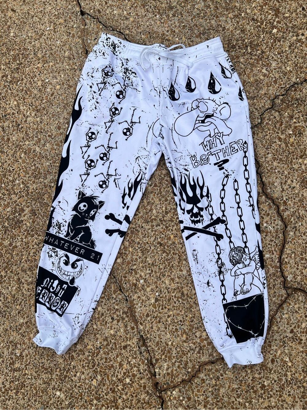 Whatever 21 Night Terror Sweatpants Joggers Streetwear skate XL $90